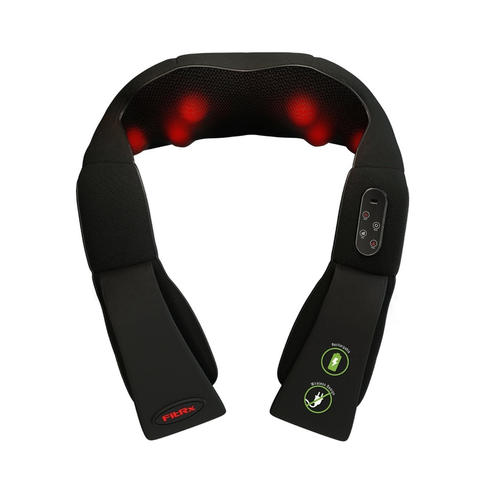 FitRx Cordless Shiatsu 3D Shoulder, Back, & Neck Heat Massager NWT